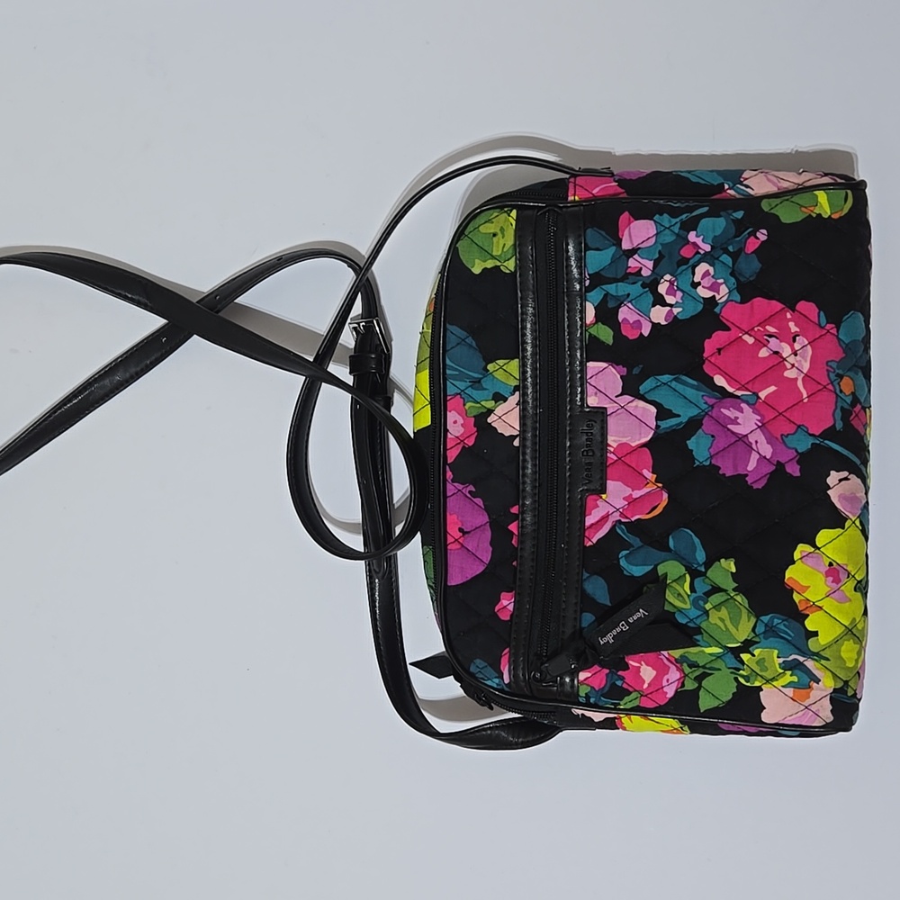 Vera Bradley Black Floral Crossbody Bag
